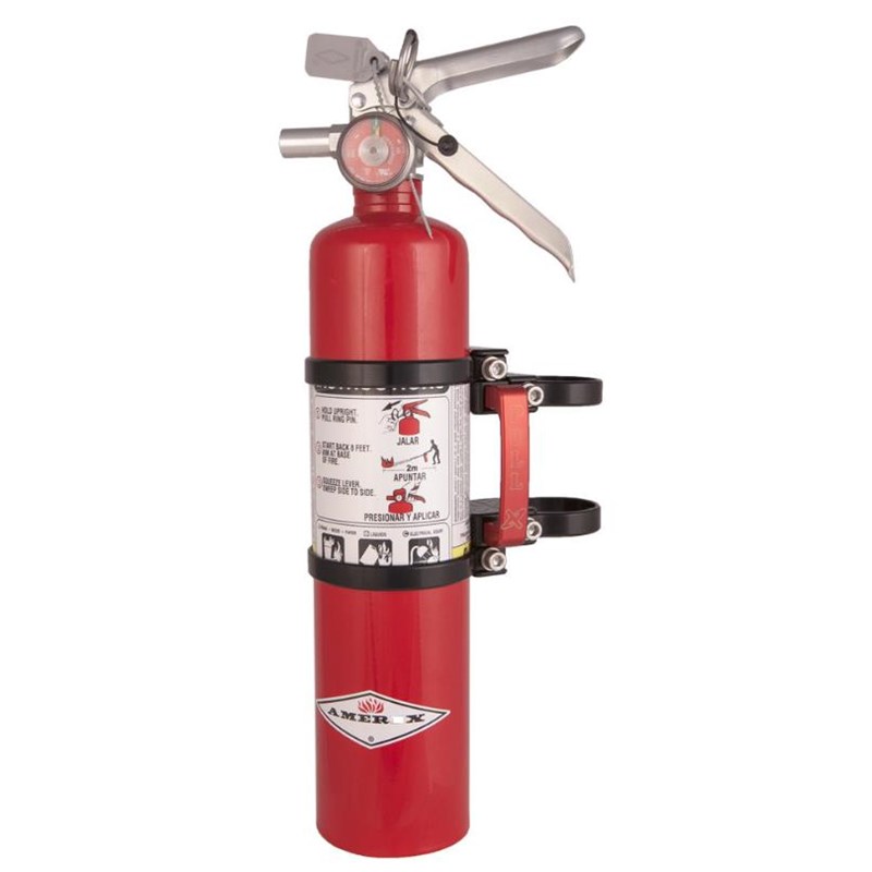 2.5lb. Red Amarex Extinguisher with Quick Release Mount AXIA 2.5 FIRE EXT W/QR MNT BLK 2 CLAMPS NEEDED