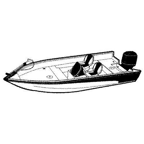 V-Hull Fishing Boat Cover with Side Consoles