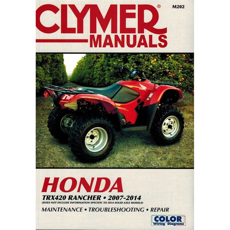Repair Manuals MANUAL HON TRX420 07-12