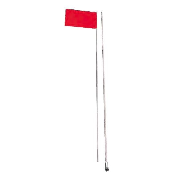 2-Piece Straight Mount Fiber Flag Pole SAFETY FLAG- 6FT  G  (5) 2PC- 12"X18" FLAG