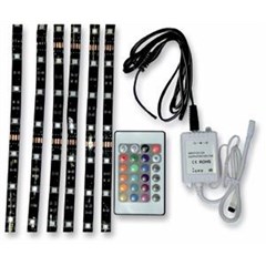 LED Accent Light 6 Piece Strip and Remote Kit