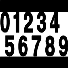 Standard Numbers 6in. - Black