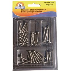Assorted 48 Piece Stainless Steel Self-Tapping Screw Kit