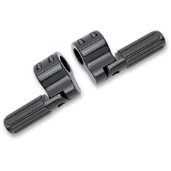 Black Anodized Clamp-On Ribbed Footpegs