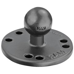 RAM 2.5in. Round Base with the AMPs Hole Pattern & 1in. Ball