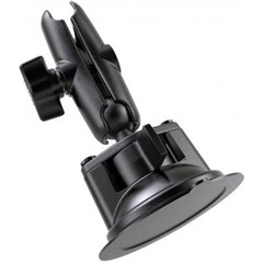 RAM Twist Lock Suction Cup Mount with Standard Double Socket Arm & 1in. Ball with X-Grip