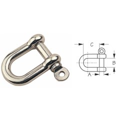 1/2in. Stainless Steel D Shackle