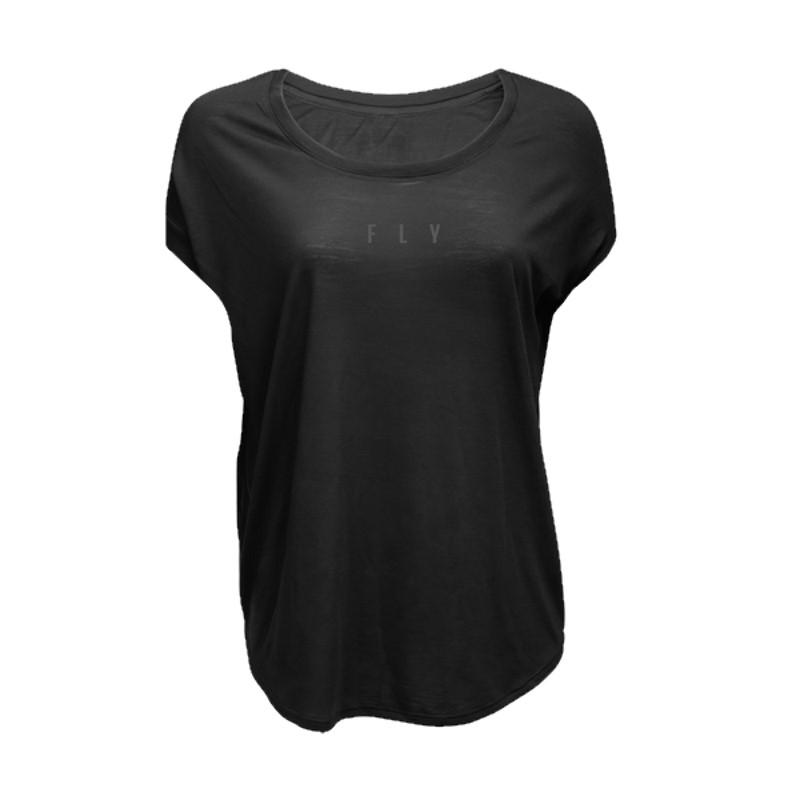 Breezy Womens T-Shirt WOMEN'S FLY BREEZY TEE BLACK 2X