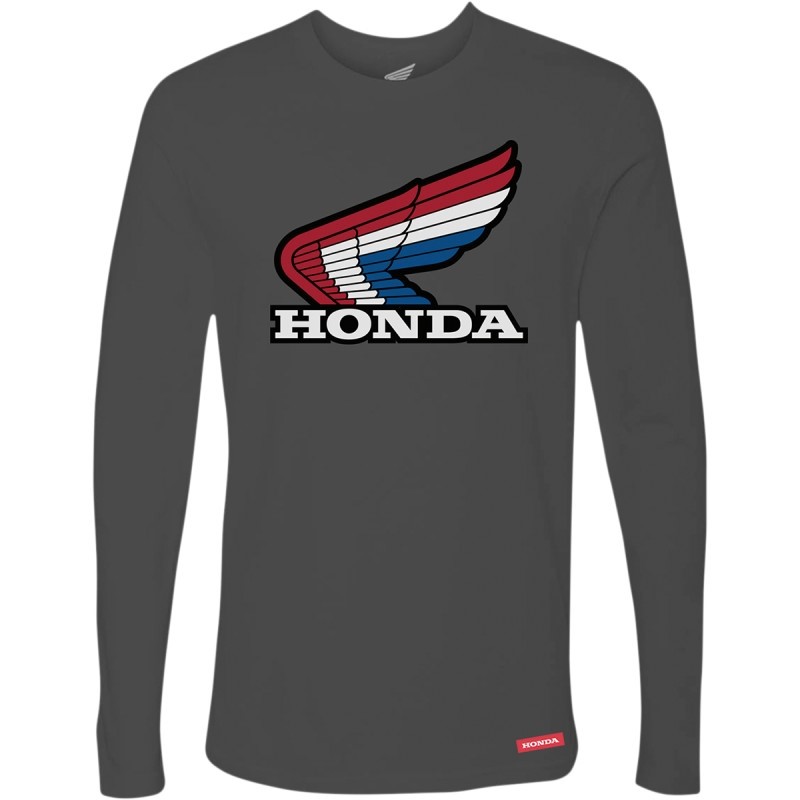 Honda Long Sleeve T-Shirts TEE HONDA LS WING CH MD