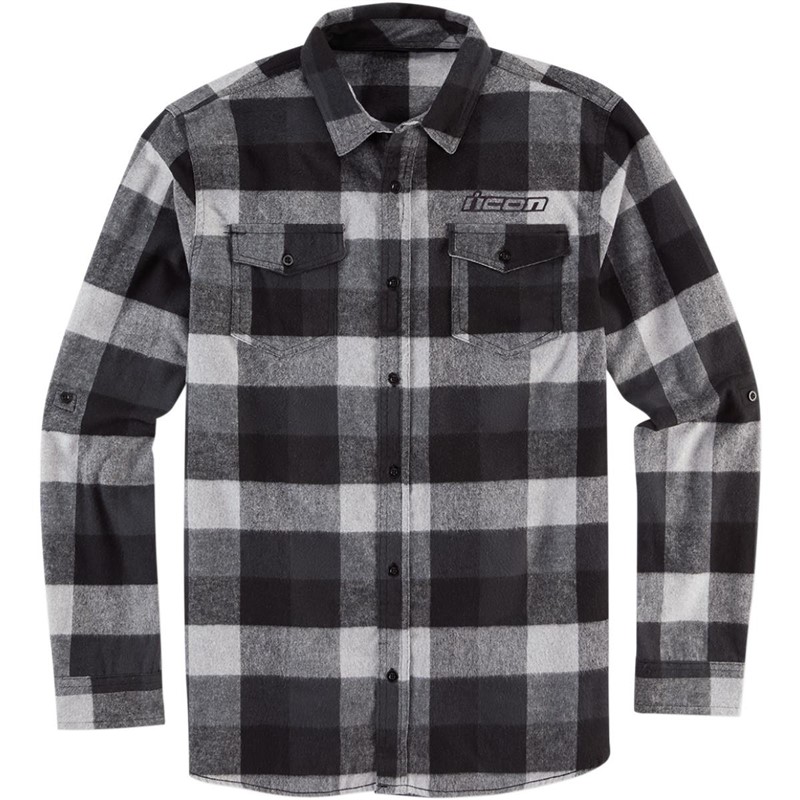 Feller Flannel Long-Sleeve Shirts FLANNEL FELLER BK/GY LG