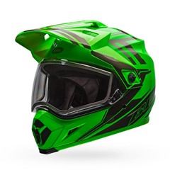 MX-9 Adventure Snow - Green/Titanium Dual Shield