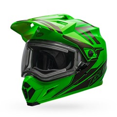 MX-9 Adventure Snow - Green/Titanium Electric Shield