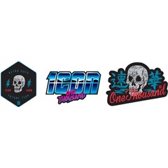 One Thousand Retroskull Stickers