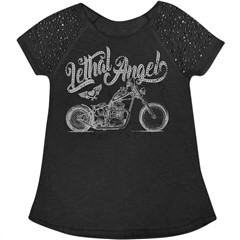 Motorcycle Scoop Neck Womens Shirts
