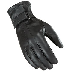 Jet Black Lined Womens Gloves
