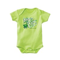 Raised By Cats Onesie Lime