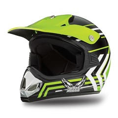 Youth MX Team Arctic Helmet Green - Medium