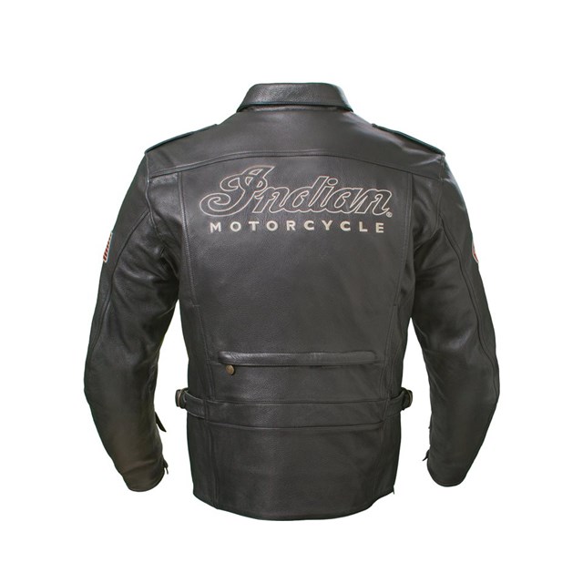 Mens Throttle Jacket - Black Leather by Indian Motorcycle | CyclePartsNation Polaris Parts Nation