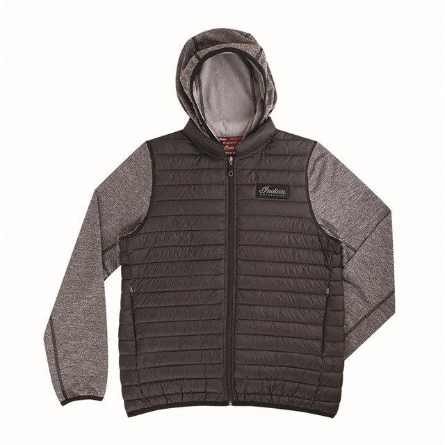 grey quilted hoodie