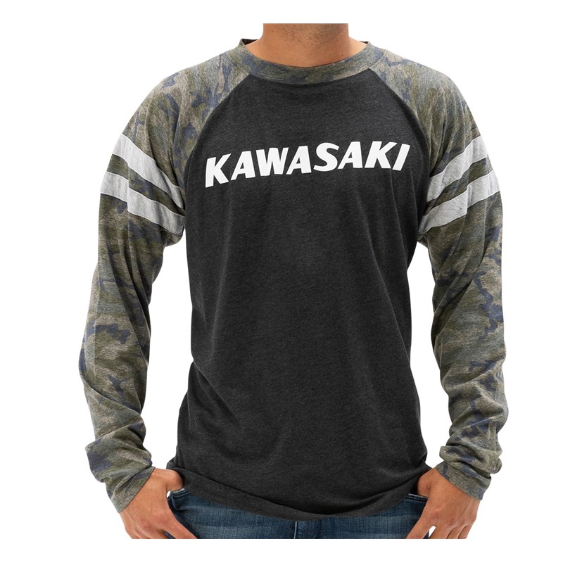 Kawasaki Heritage Camo Logo Long Sleeve T-Shirt