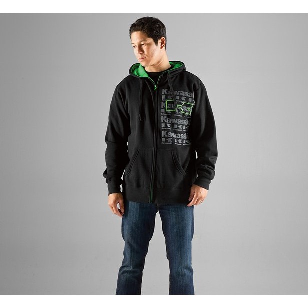 Repeater Zip-Front Hooded Sweatshirt | Kawasaki Parts Warehouse