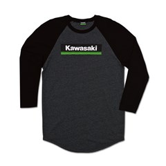 Kawasaki 3 Green Lines Raglan T-Shirt