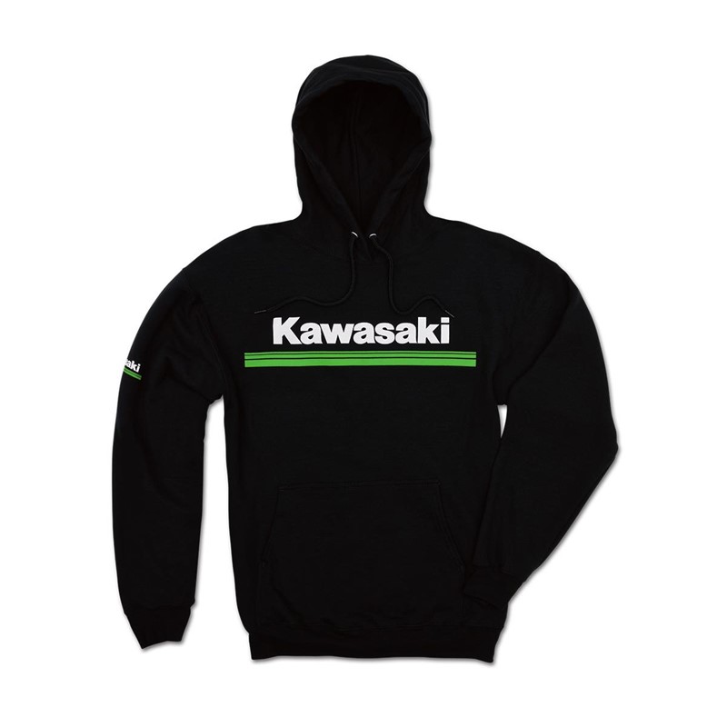 Kawasaki 3 Green Lines Hooded Sweatshirt Kawasaki 3 Green Lines Hooded Sweatshirt