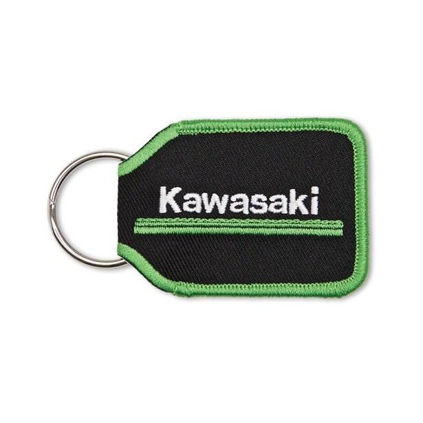 3 Green Lines Woven Key Fob