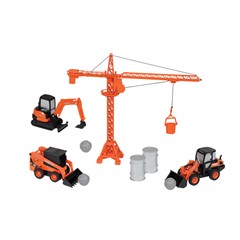 Diecast Construction Equipment & Crane Playset