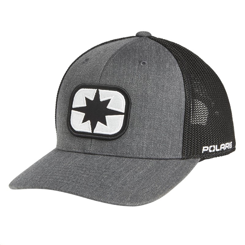 Ellipse Patch Trucker Hat TRUCK BADGE CAP GRAY
