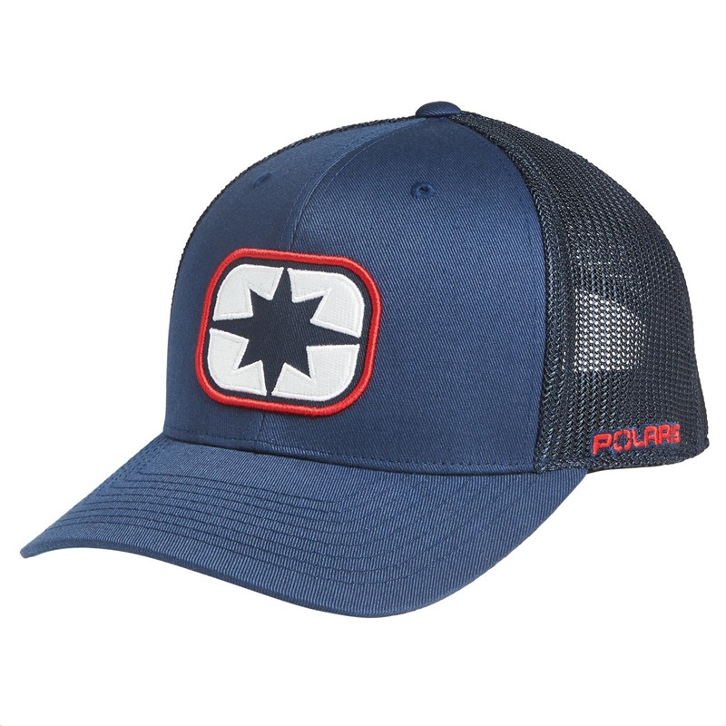 Ellipse Patch Trucker Hat TRUCKER BADGE CAP BLUE