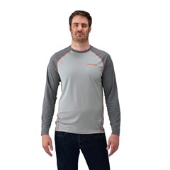 Men's Long-Sleeve Cooling Performance Shirt with Polaris® Logo, Gray