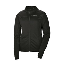 Women's Long-Sleeve Poly Tech Fleece Full-Zip Pullover with Slingshot® Logo, Black