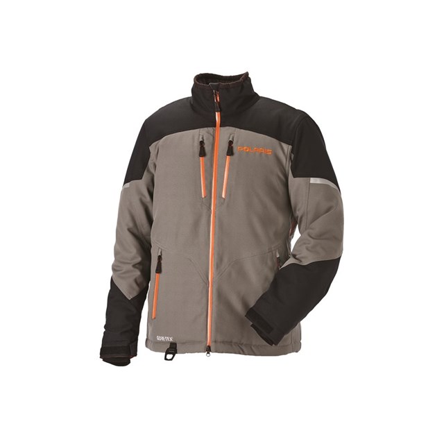 Men's Adventure Pro Jacket - Gray/Orange | Kens Sports Polaris