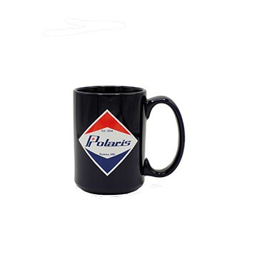 Coffee Mug with Retro Roseau Design and Polaris® Logo, Black
