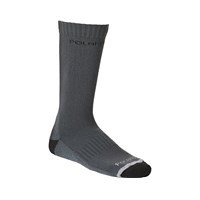 Unisex Calf-High Switchback Wool Sock, Gray