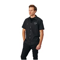 Men's Short-Sleeve Tech Pit Shirt with Logo, Black