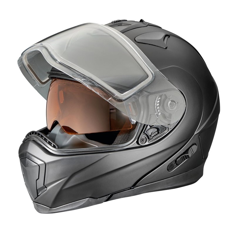 Modular 1.5 Adult Helmet with Flip Down Shield, Black Matte Modular 1.5 Adult Helmet with Flip Down Shield, Black Matte