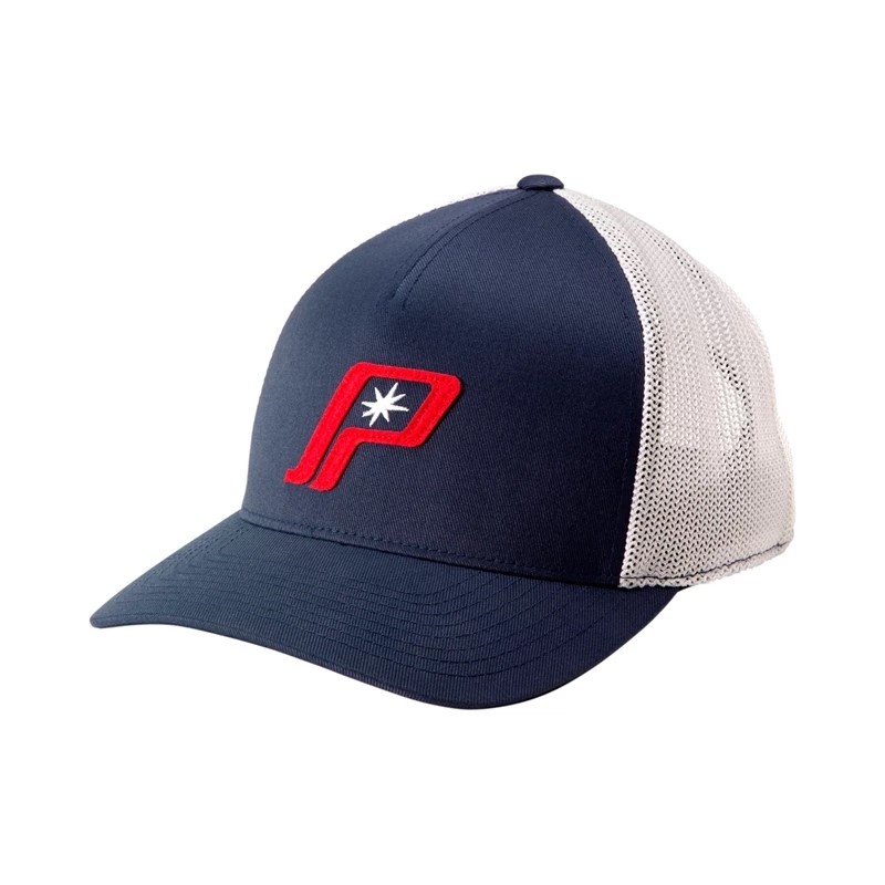Men's Adjustable Mesh Snapback Hat with Retro Polaris® Logo RETRO TRUCKER CAP - NAVY