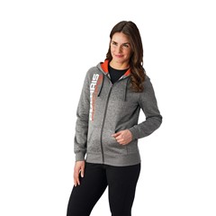 Women’s Full-Zip Racing Hoodie Sweatshirt with Polaris® Logo, Gray