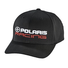 Unisex (S/M) Flexfit Hat with Racing Logo, Black