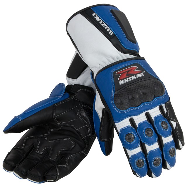 Gsx-R Leather Gauntlet Gloves, Blue