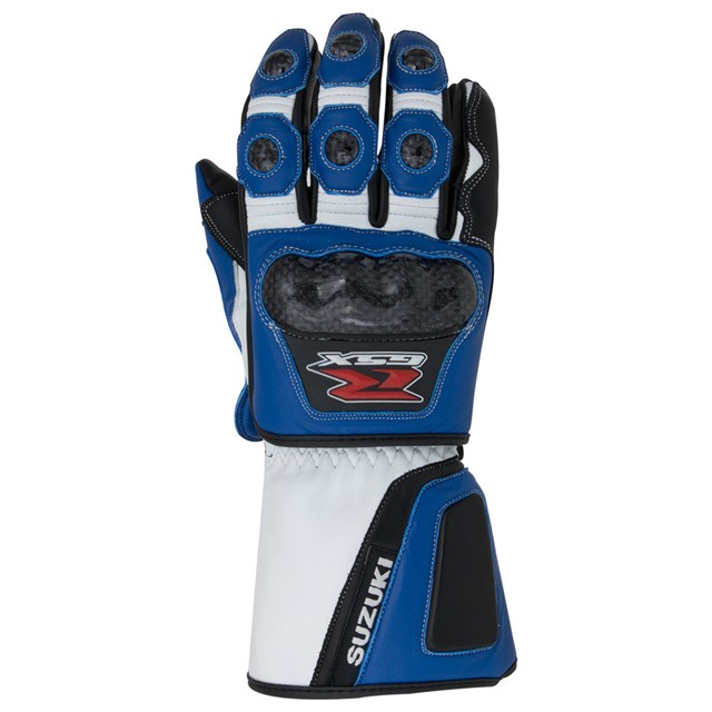 Gsx-R Leather Gauntlet Gloves, Blue