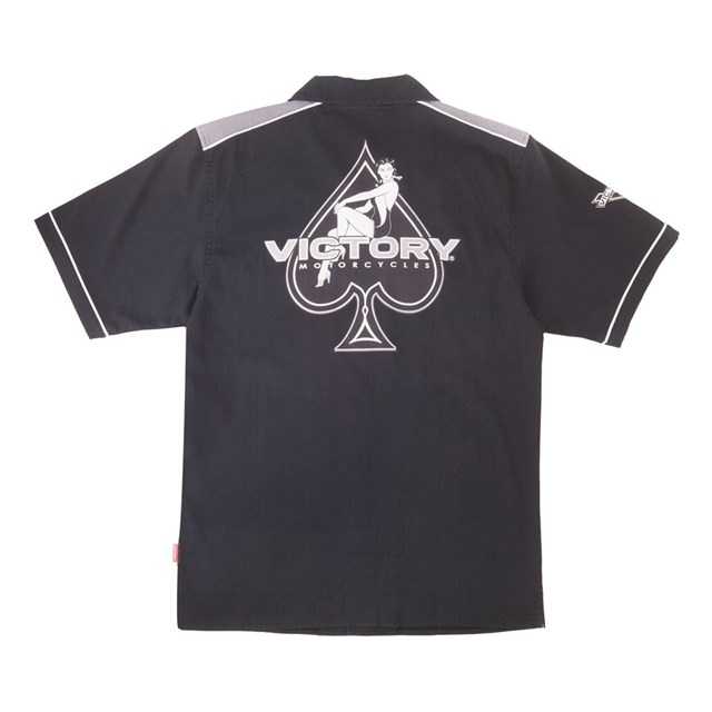 Men's Classic Flat Collar Ace Shirt-Black/gray by Victory ...