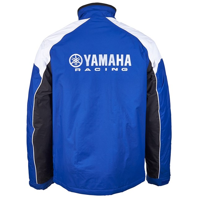 yamaha blue leather motorcycle jacket old style